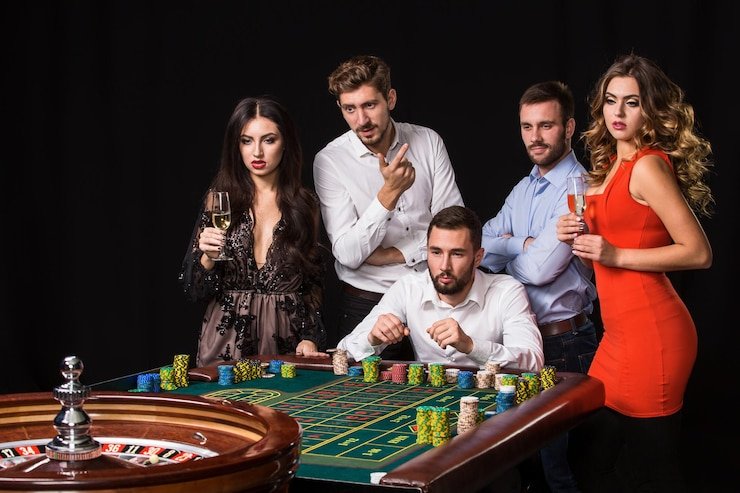 Meja Roulette Eropa Pro bernuansa neon
